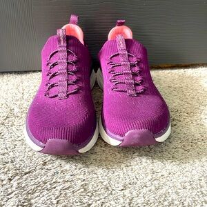 Purple sneakers